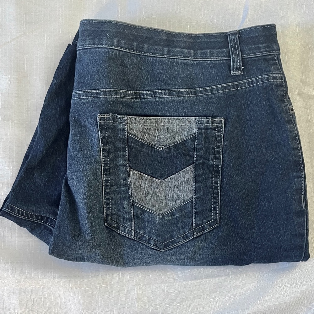 Faded Glory Dark Blue Denim Shorts, Size 20W
